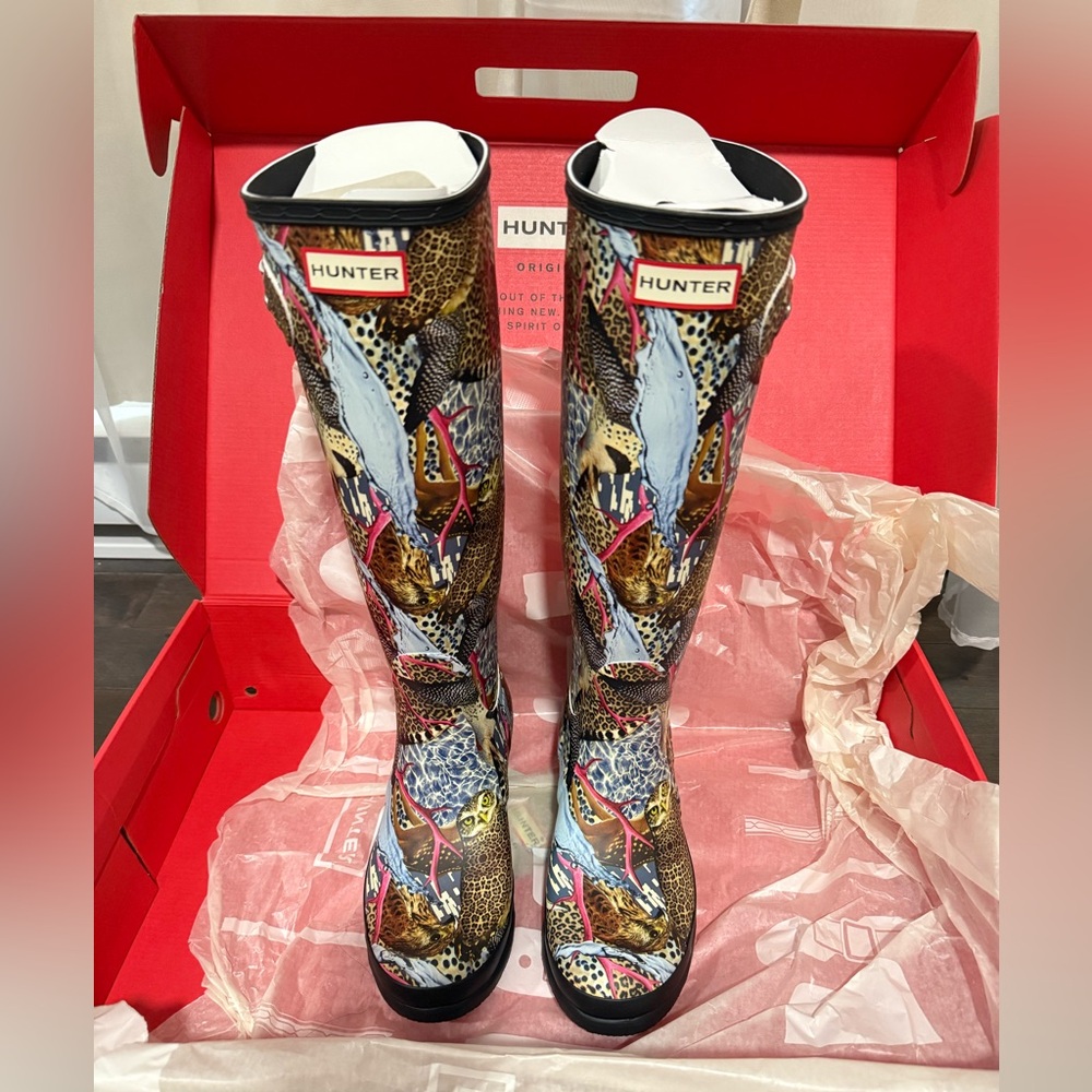 BNIB LIMITED EDITION Tall HunterxMatt Maitland HyperNormal Wellington Rain Boots